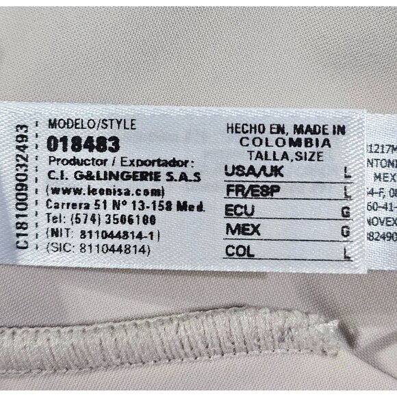 NWT Leonisa Women's Beige Undetectable Step-In Mid-Thigh Body Shaper Size L 3175 - Picture 7 of 12